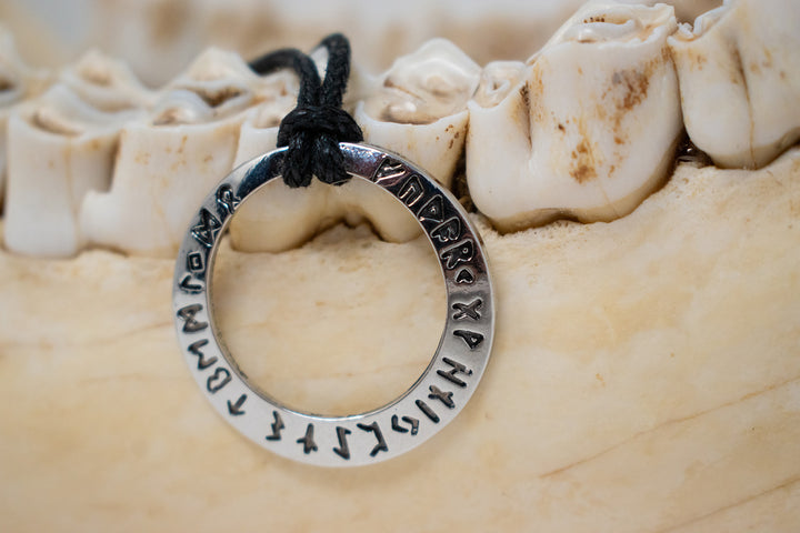 Elder Futhark Rune Circle Necklace