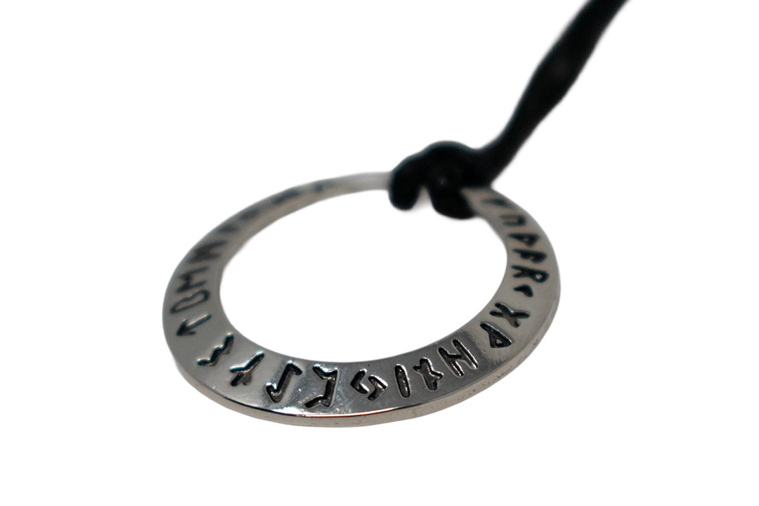 Elder Futhark Rune Circle Necklace