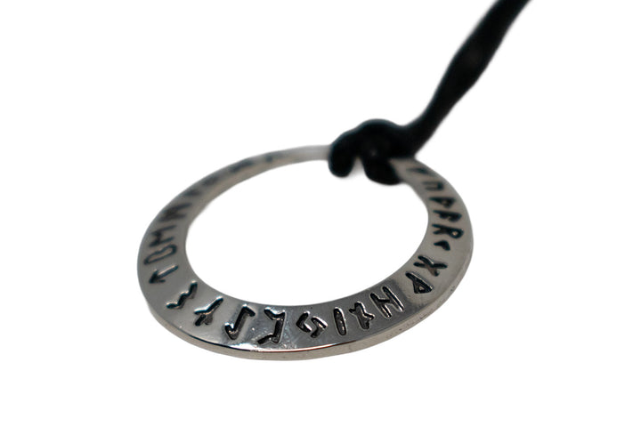 Elder Futhark Rune Circle Necklace