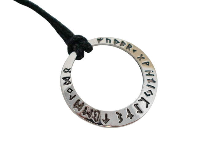 Elder Futhark Rune Circle Necklace