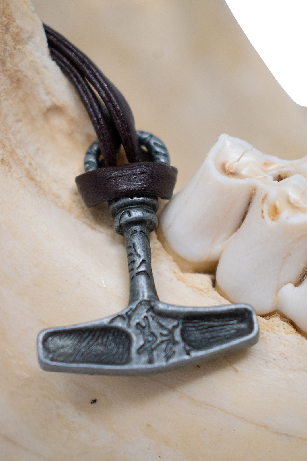 Mjolnir Necklace with Thurisaz Rune
