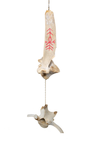 Image of Elk Vertebra Bone Wind Chime - Home Protection Bindrunes