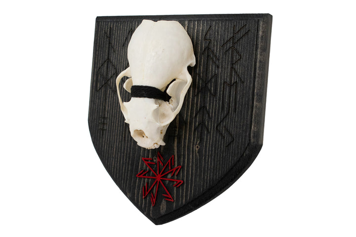 Otter Skull Wall Hanger with Norse God Bindrunes
