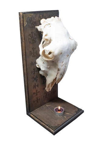 Image of Sheep Skull Altar with Repeating Nine Helms