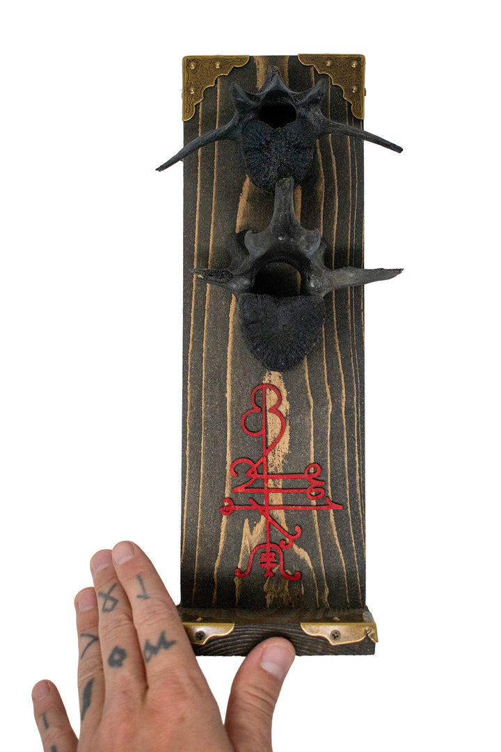 Blackened Elk Vertebra and Lukkustafir Altar