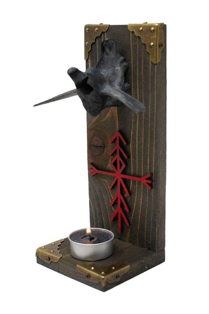 Blackened Deer Vertebra Home Protection Bindrune Altar
