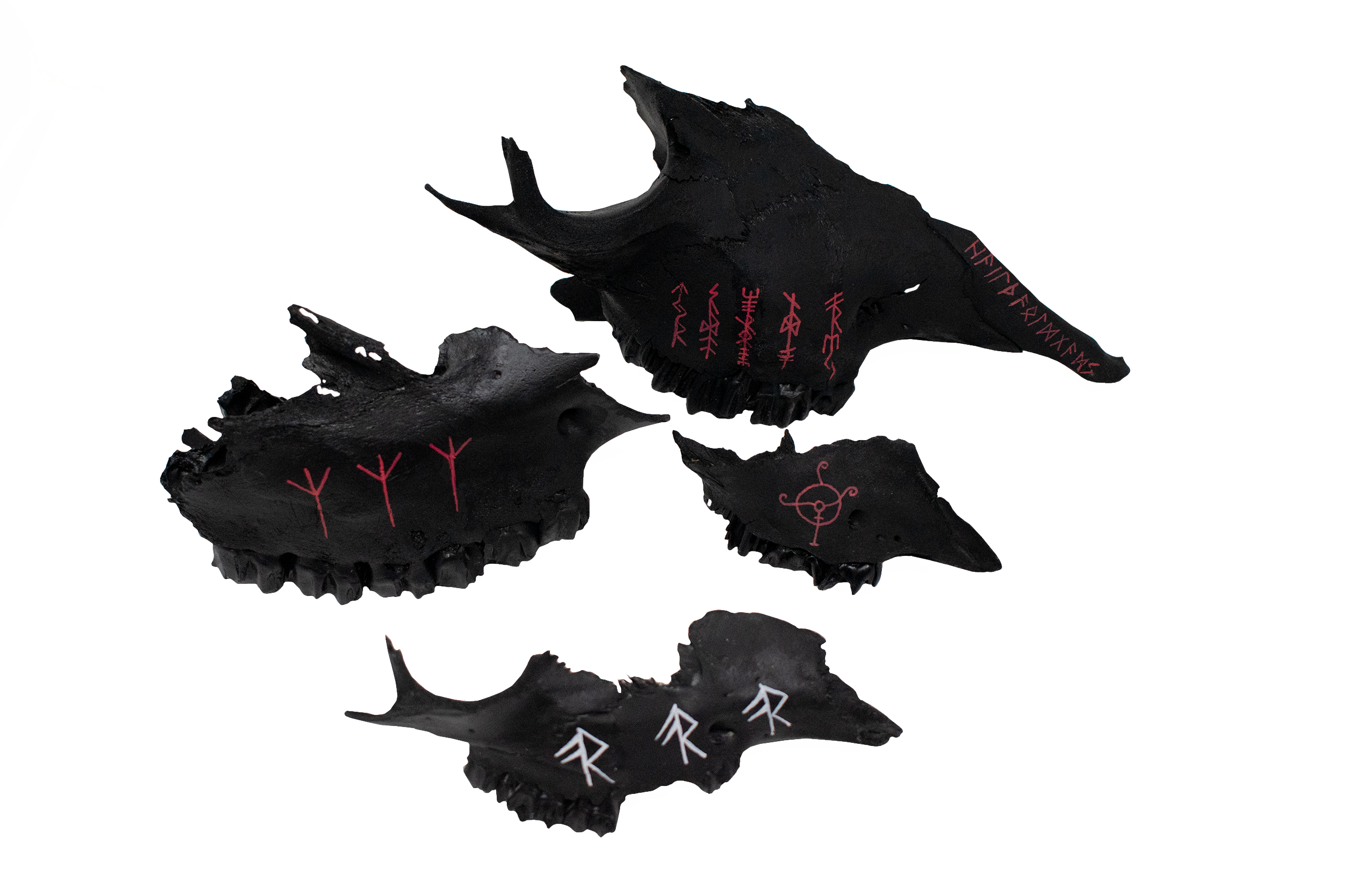 blackened bone talismans