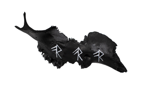 Image of blackened bone talismans