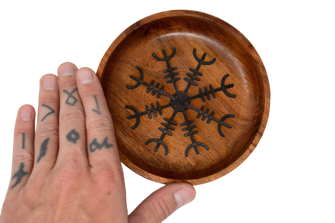 Helm of Awe Wooden Offering Bowl