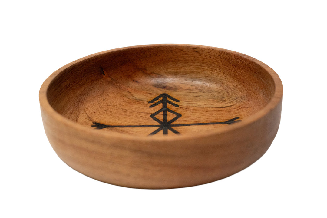 Home Protection Bindrune Wooden Offering Bowl