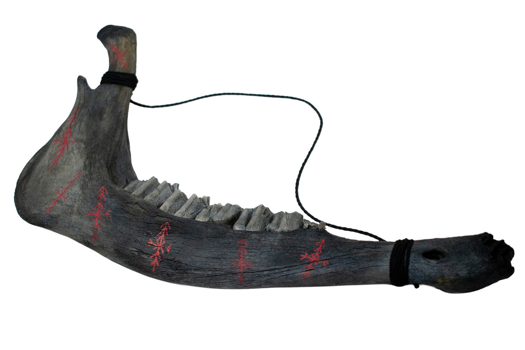 Blackened Home Protection Elk Jawbone Talisman