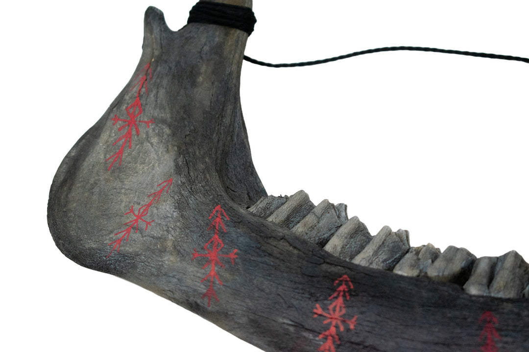 Blackened Home Protection Elk Jawbone Talisman