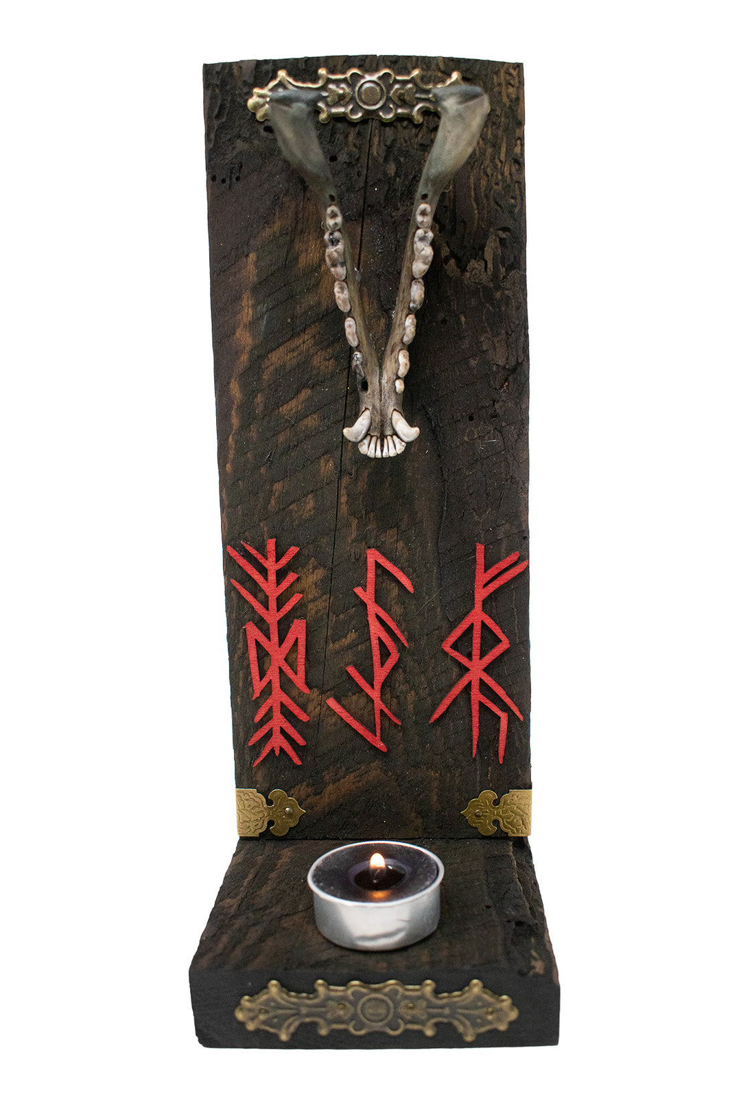 Fox Jawbone Triple Bindrune Altar