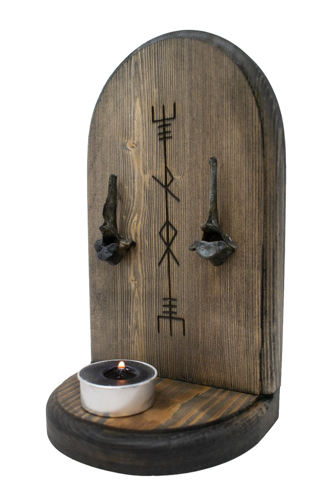 Thor Bindrune Altar with Blackened Turtle Vertebra