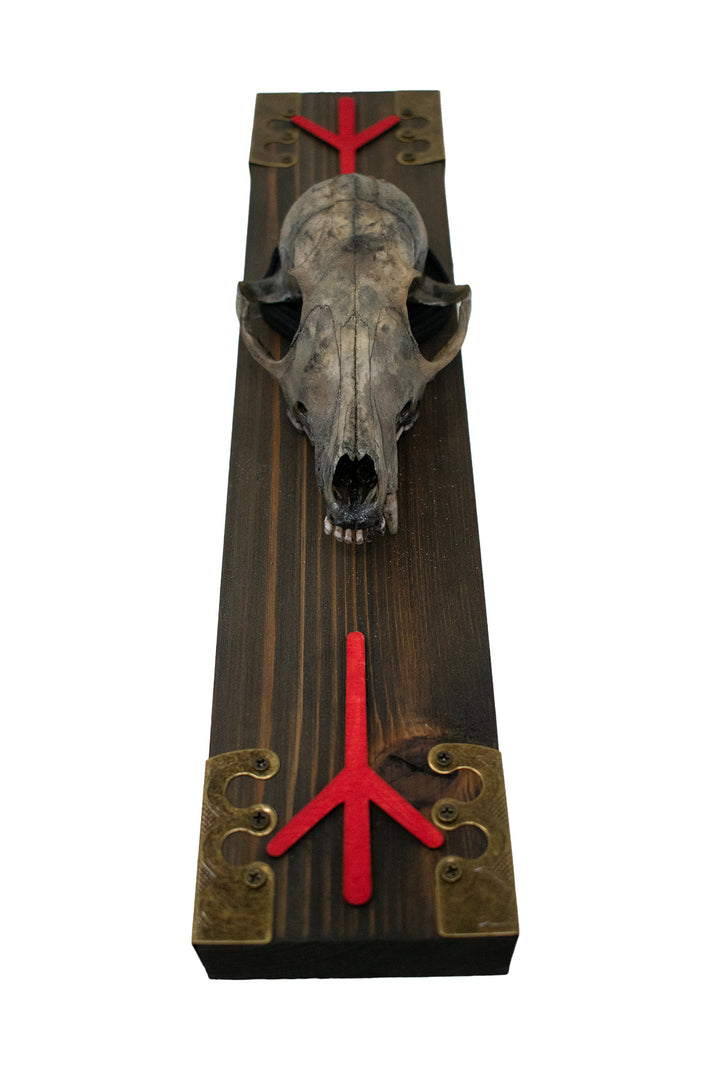Life and Death Fox Skull Wall Hanging