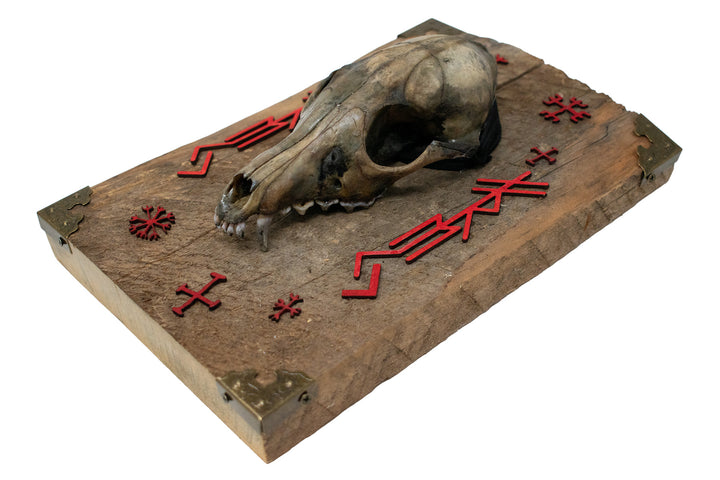 Freya Fox Skull Barn Wood Wall Hanging