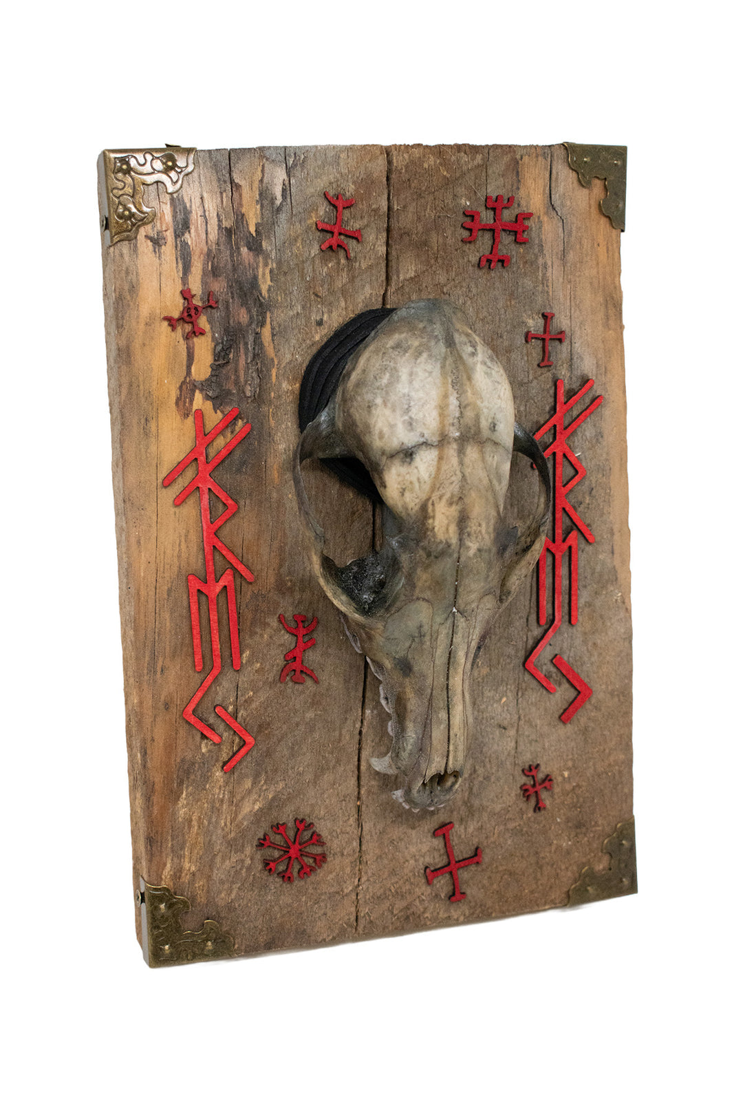 Freya Fox Skull Barn Wood Wall Hanging