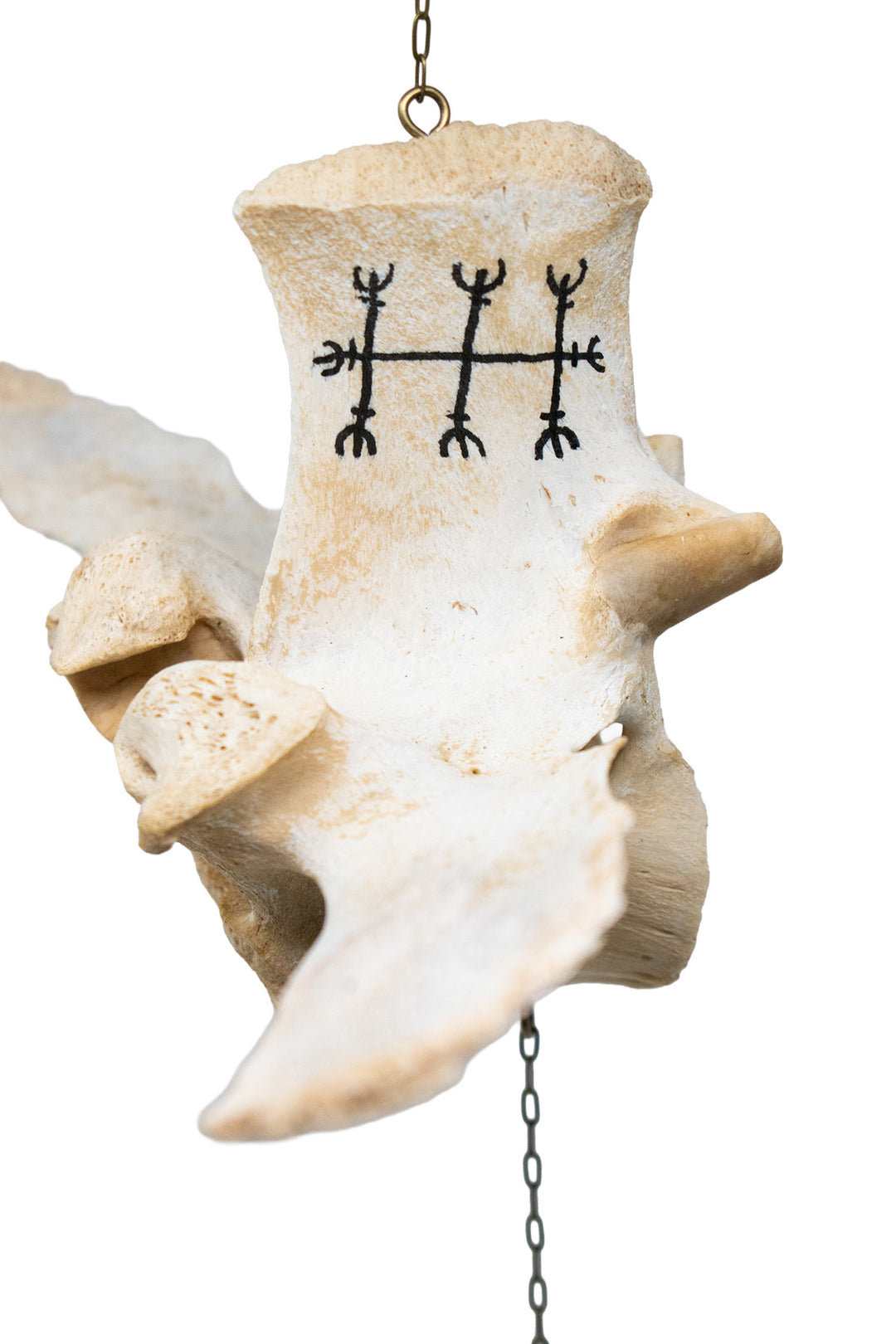 Cow Vertebra Hagall Hinn Minni Wind Chime