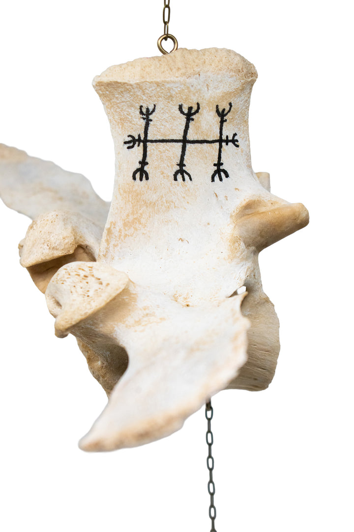 Cow Vertebra Hagall Hinn Minni Wind Chime