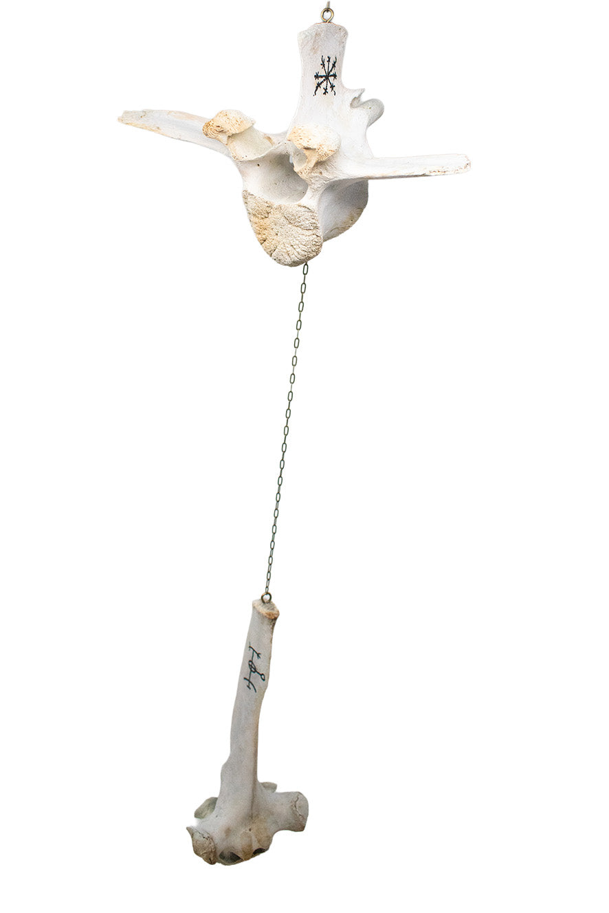 Cow Vertebra Icelandic Magical Stave Wind Chime