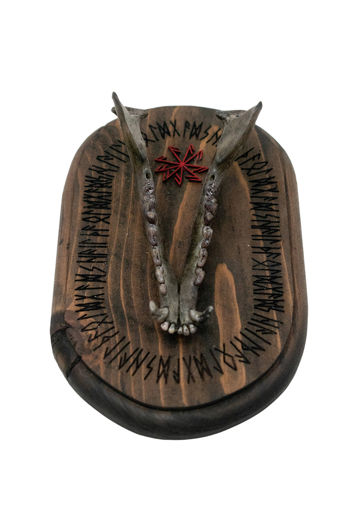 Fox Jawbone Hail the Old Gods Wall Hanger