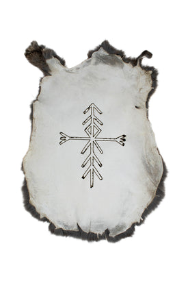 burnt rabbit hide altar cloth - Home protection bindrune