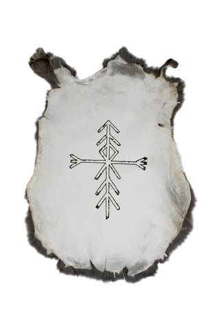 Image of burnt rabbit hide altar cloth - Home protection bindrune