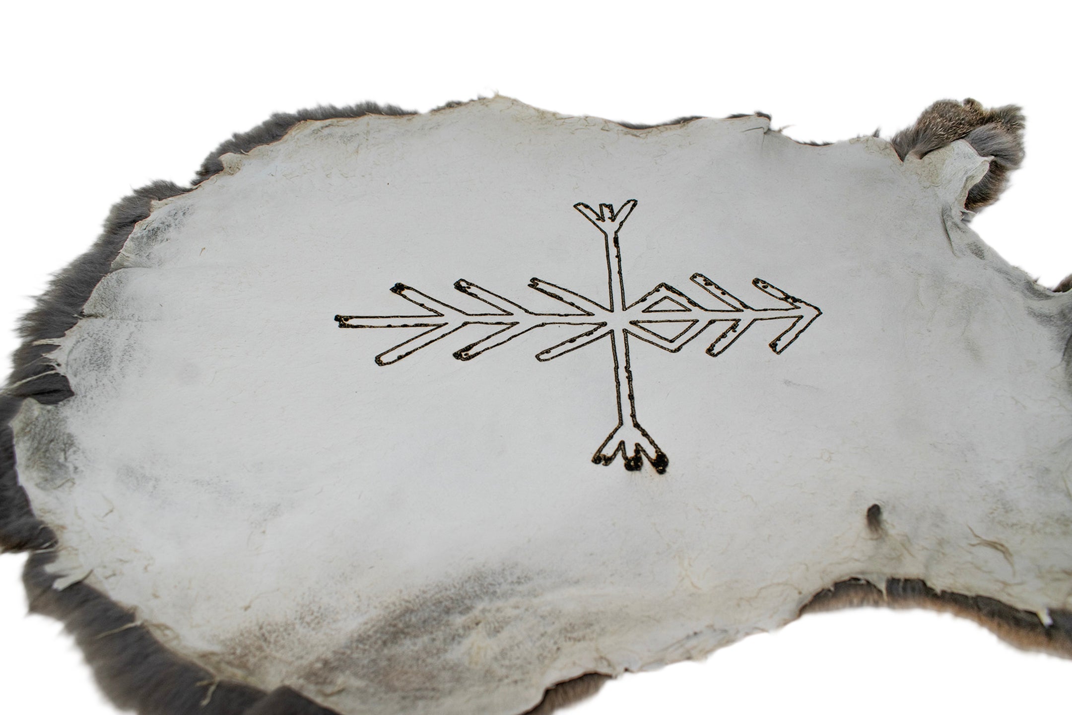 burnt rabbit hide altar cloth - Home protection bindrune