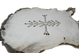 burnt rabbit hide altar cloth - Home protection bindrune