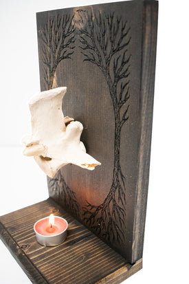 Elk Vertebra and Yggdrasil Altar