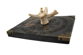 Elk Vertebra Wall Hanger with Loki Bindrune and Jormungandr Engraving