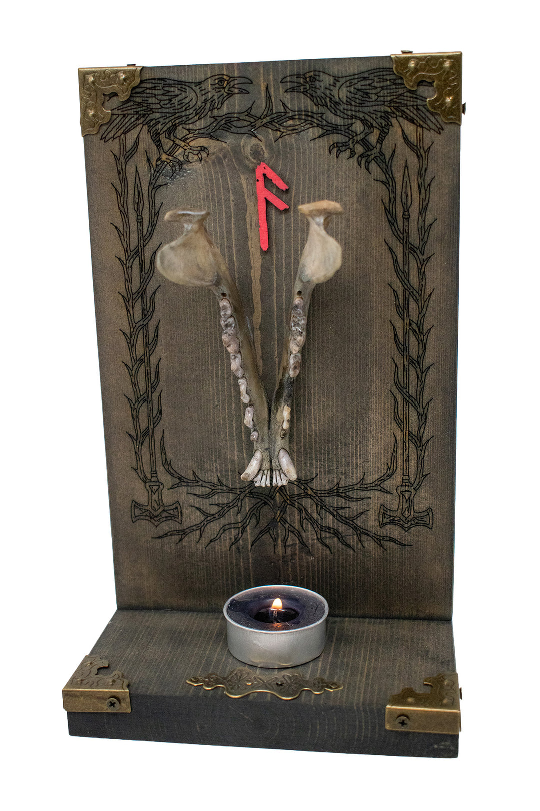 blackened coyote jaw & yggdrasil altar