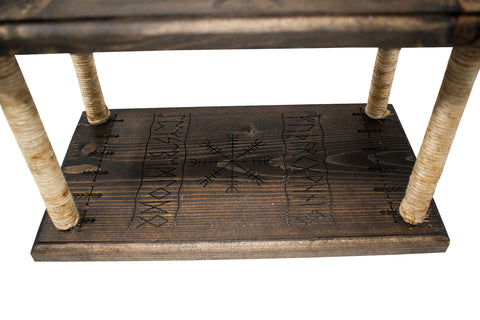 Image of Mausoleum Altar with Detachable Pig Skull and Protective Staves