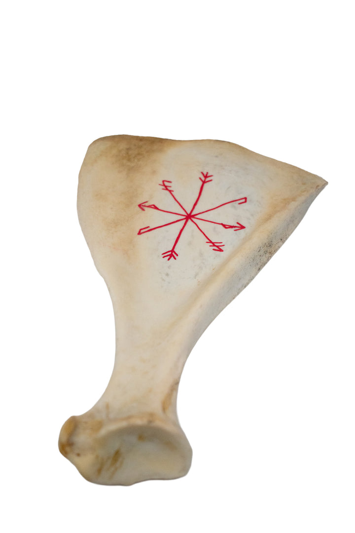 hand painted deer scapula ritual talismans