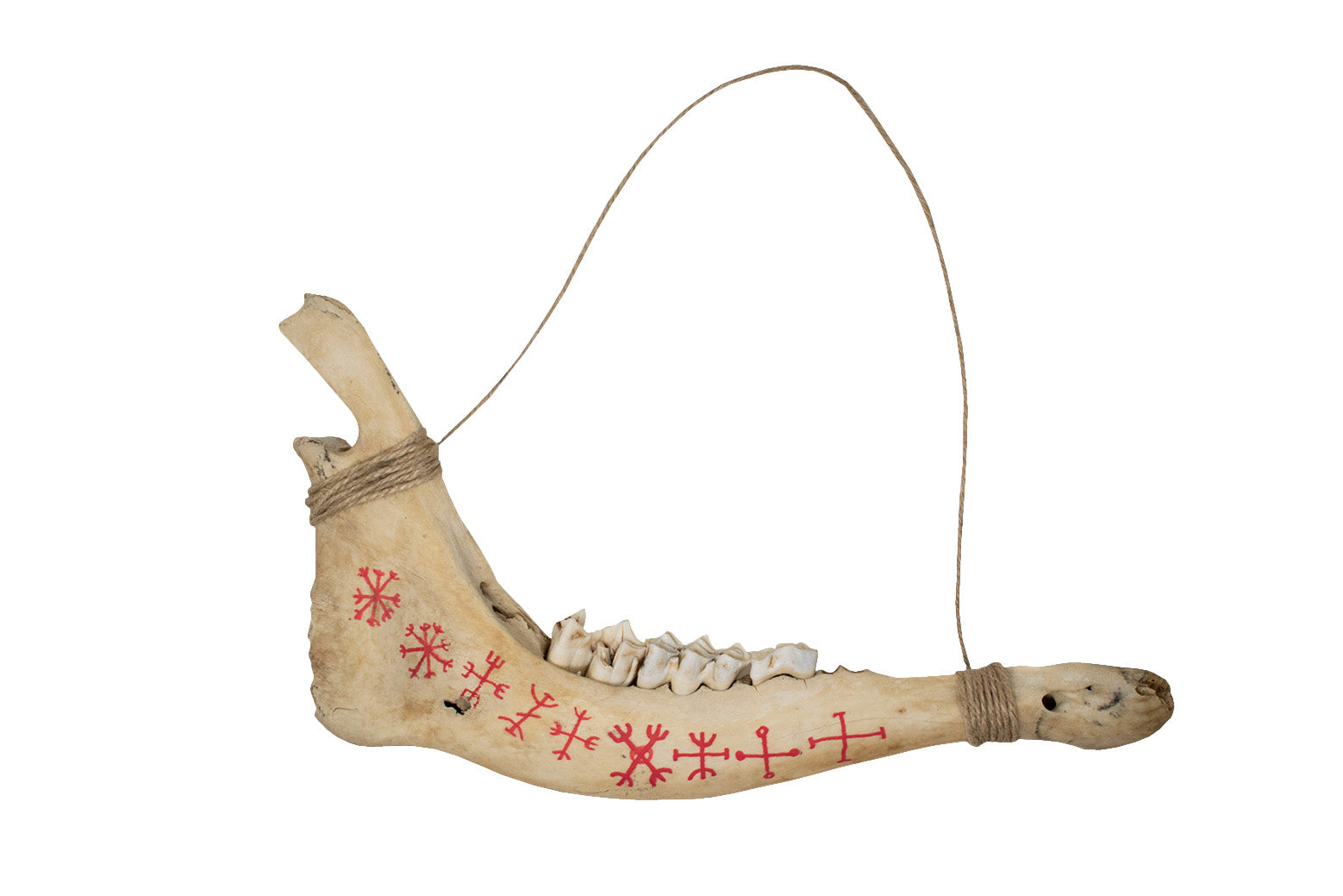 9 Helms Deer Jawbone Talisman