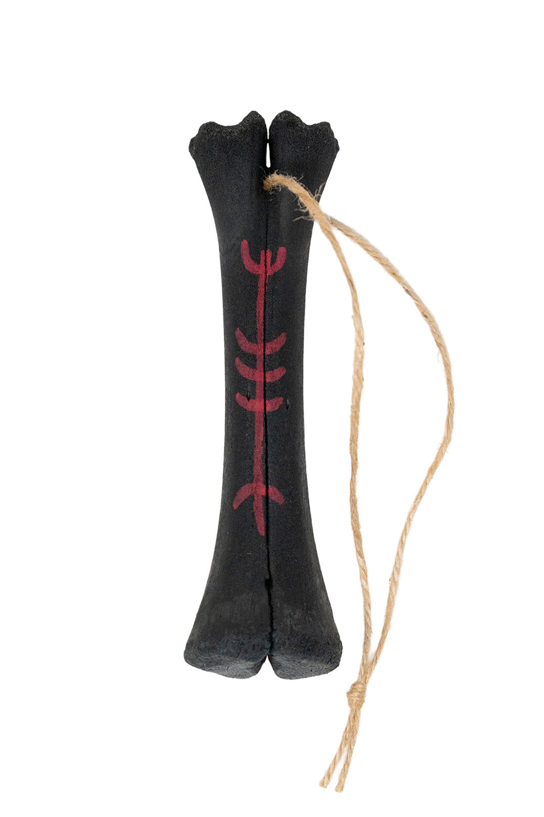 blackened ritual leg bone talismans