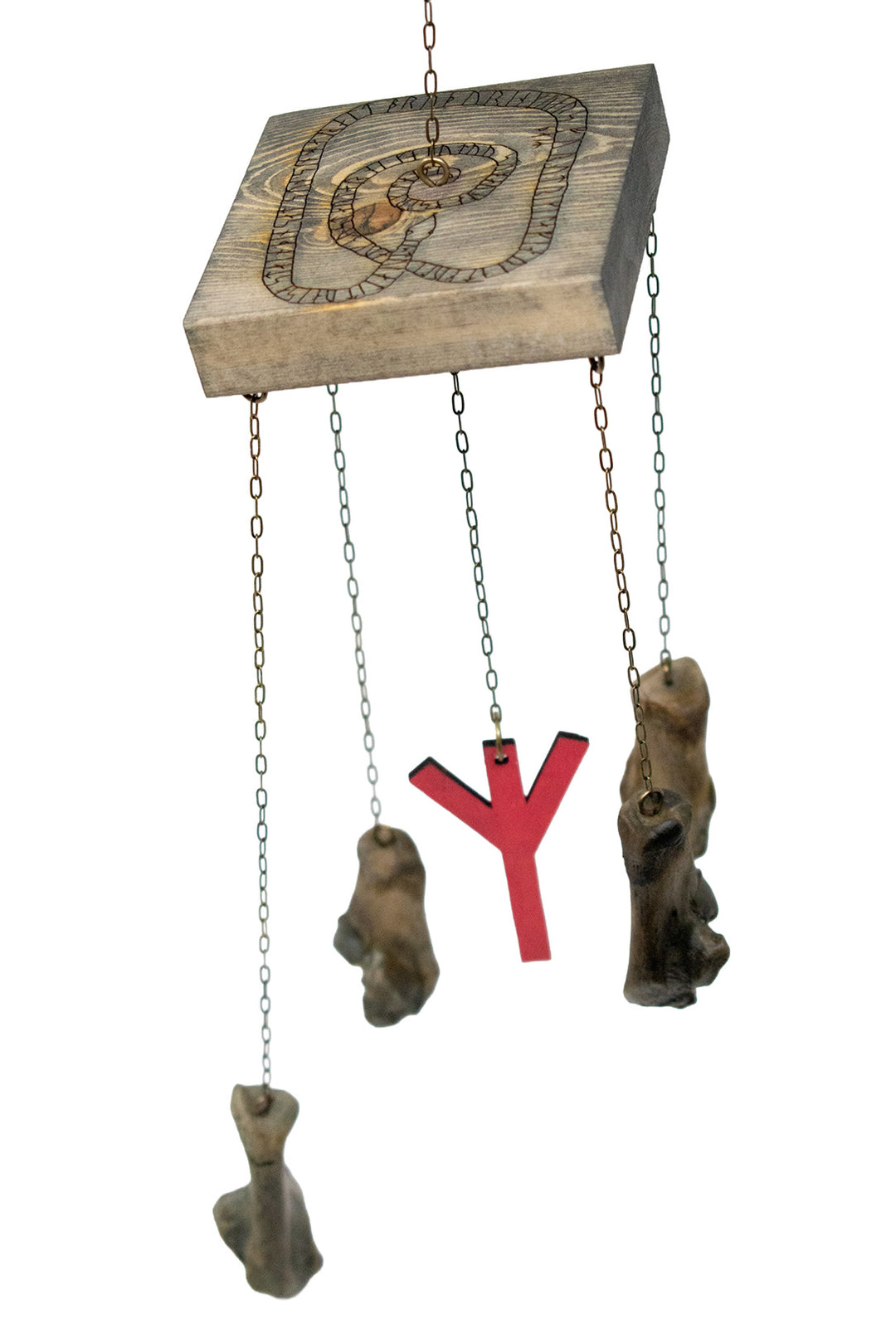 Gripsholm Runestone and wolf bone wind chime