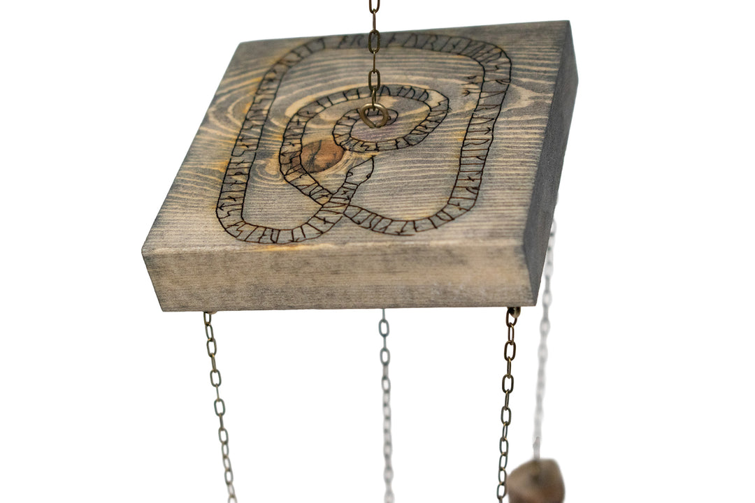 Gripsholm Runestone and wolf bone wind chime