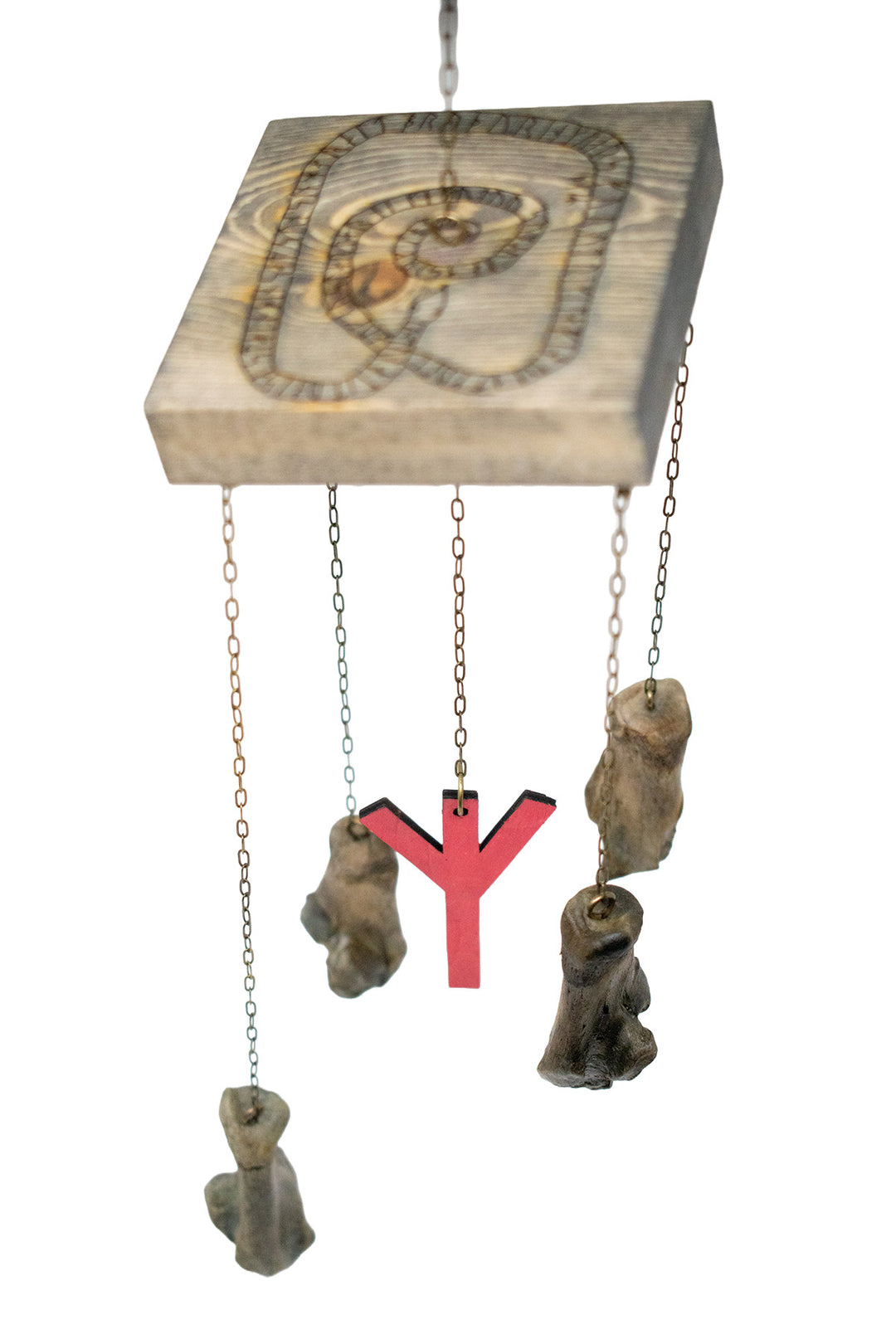 Gripsholm Runestone and wolf bone wind chime
