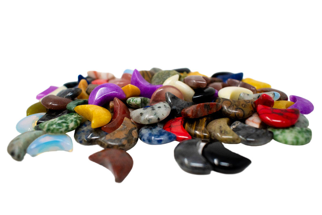 Set of Three Intuitively Selected Crescent Moon Crystals