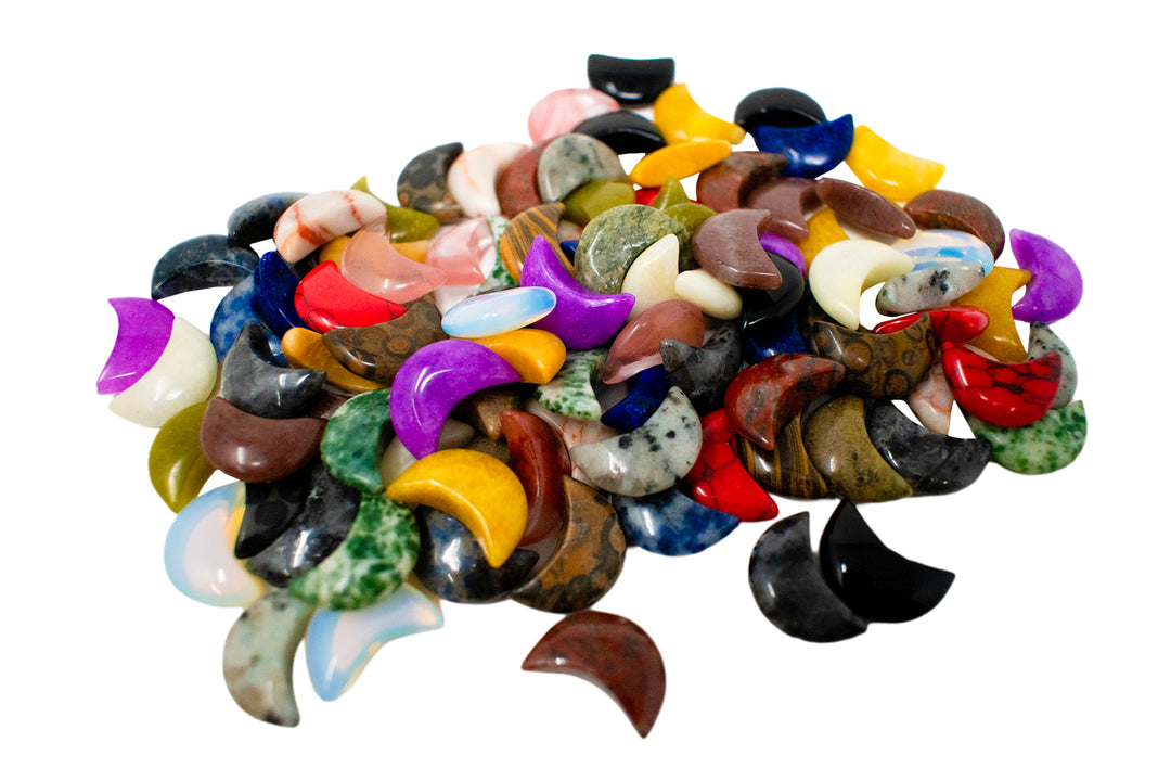 Set of Three Intuitively Selected Crescent Moon Crystals