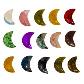 Set of Three Intuitively Selected Crescent Moon Crystals