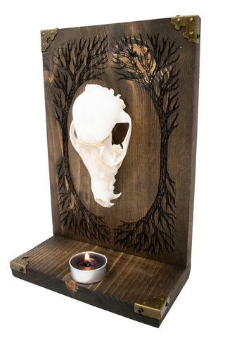 Image of Yggdrasil Coyote Skull Altar