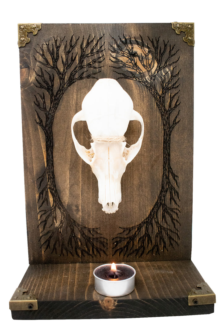 Yggdrasil Coyote Skull Altar