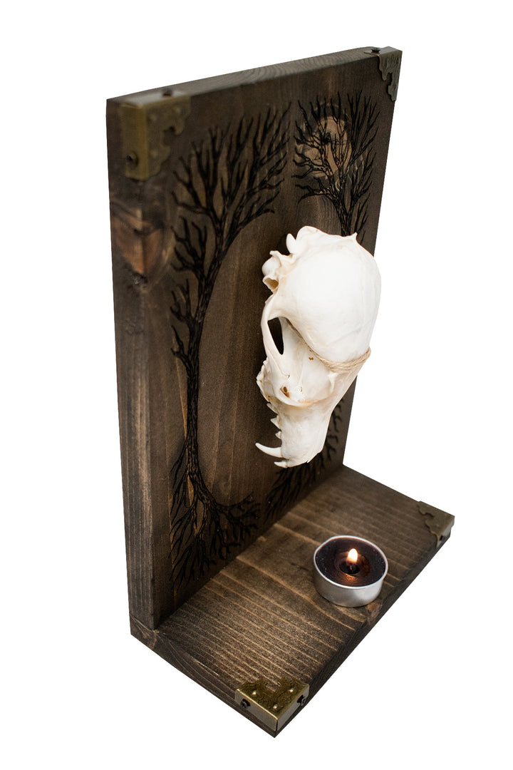 Yggdrasil Coyote Skull Altar