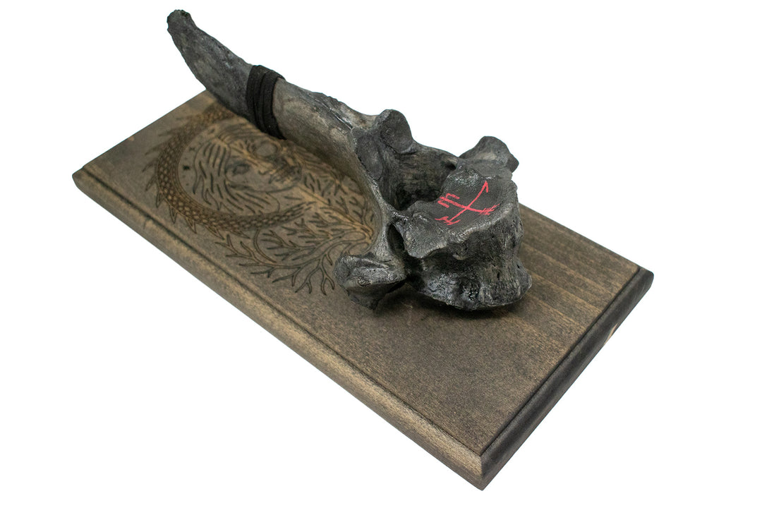 goddess hel cow vertebra wall hanger