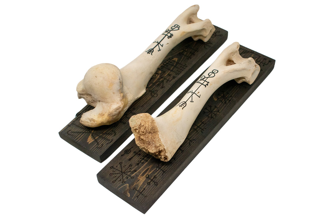 lukkstafir elk leg bone wall hanger