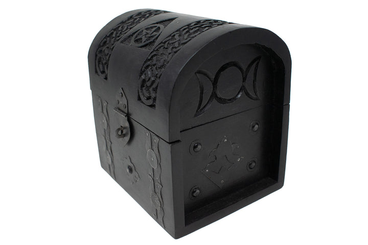 triple moon knotwork wood box