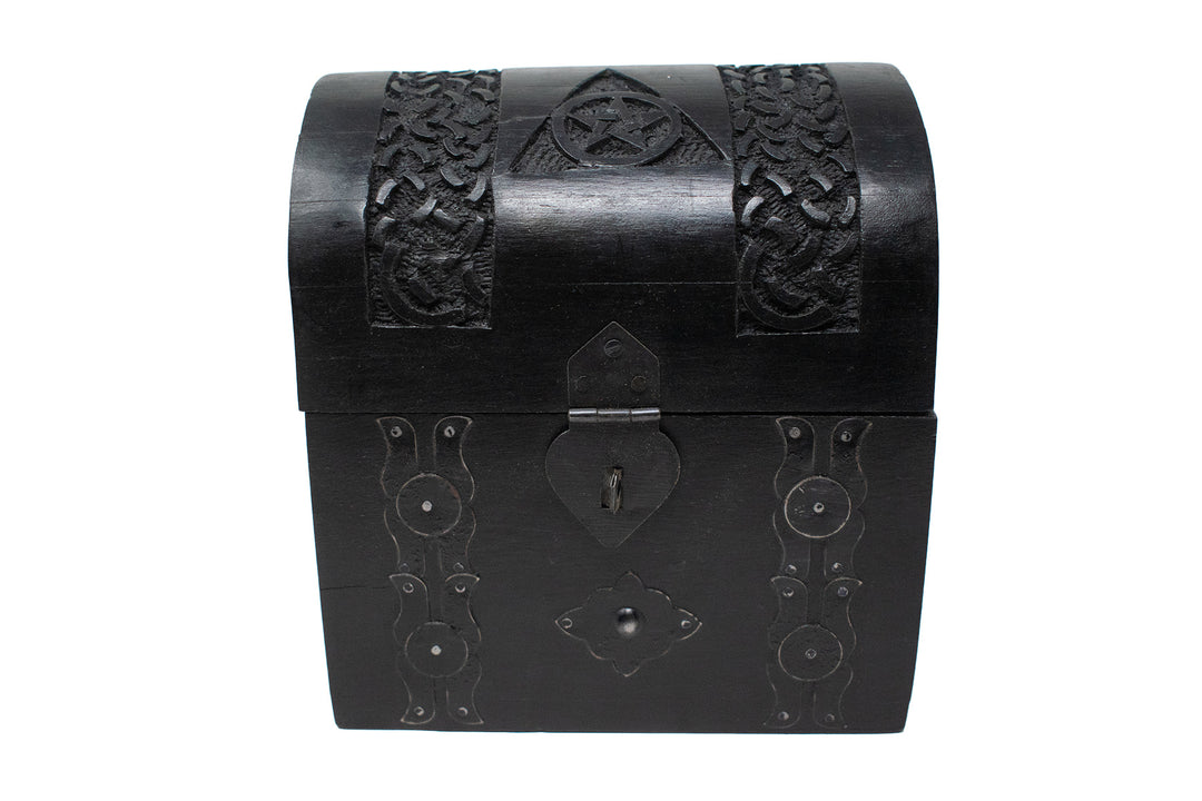triple moon knotwork wood box