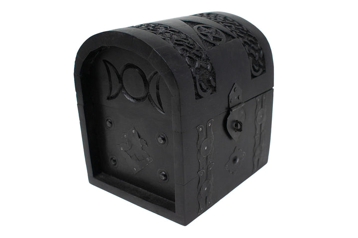 triple moon knotwork wood box